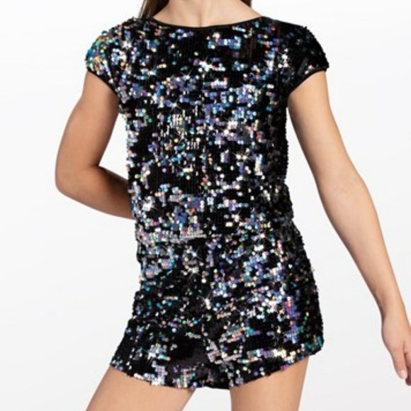 Weissman Elite Essentials "Hologram Ultra Sparkle Romper" costume - Picture 1 of 1